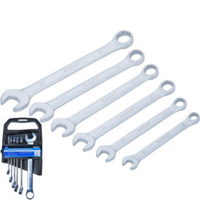 Bluespot 9pc Combination Spanner Set Metric Fully Polished Wrenchs 8mm - 17mm
