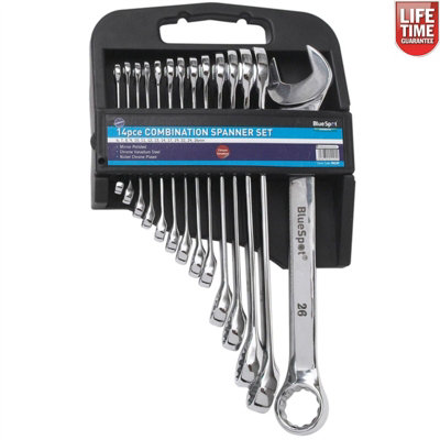 Bluespot Combination Spanner Set Metric Wrench 6-26mm 14-Piece 04125