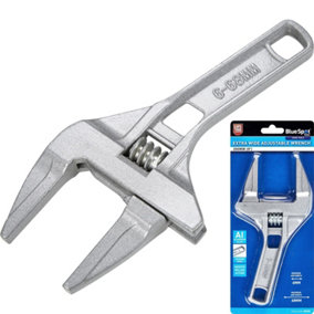 BlueSpot Extra Wide Opening Jaw Adjustable Spanner Wrench 8" 200mm 6mm - 68mm