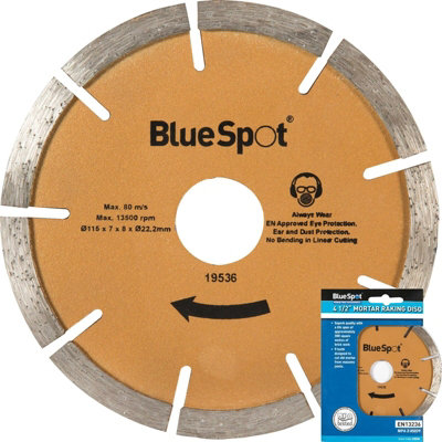 BlueSpot Mortar Raking Diamond Cutting Blade Disc Brick Grinder 115mm 4 ...