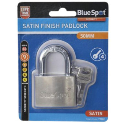 Bluespot - Satin Finish Padlock - 50MM