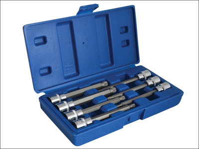 BlueSpot Tools 01512 3/8in Drive Extra Long Spline Socket Bit Set, 7 Piece B/S01512