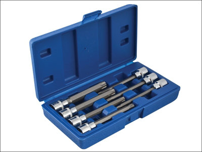 BlueSpot Tools 01514 Extra Long 3/8in Square Drive TORX Bit Sockets 7 Piece B/S01514