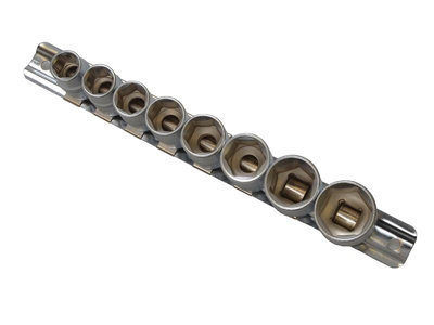 BlueSpot Tools 01524 3/8in Drive Socket Set on Rail Metric, 8 Piece B/S01524