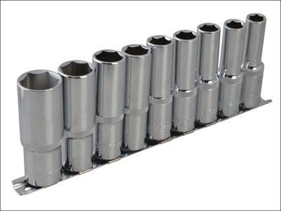 BlueSpot Tools 01541 Deep Socket Set of 9 Metric 1/2in Square Drive B/S01541
