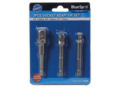 BlueSpot Tools 14108 Socket Adaptor Set, 3 Piece B/S14108