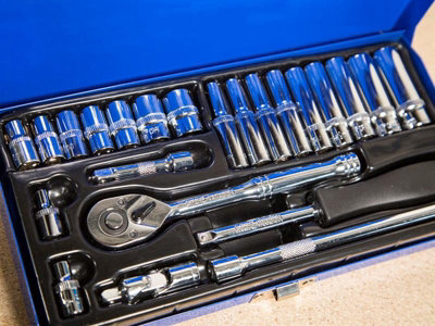 BlueSpot Tools 1531 1/4in Metric Socket Set 24 Piece B/S1531
