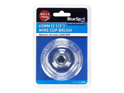 BlueSpot Tools 19219 Steel Wire Cup Brush 65mm M14 X 2 B/S19219