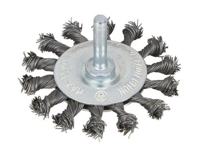 BlueSpot Tools 19223 Flat Twist Knot Wire Wheel 75mm B/S19223