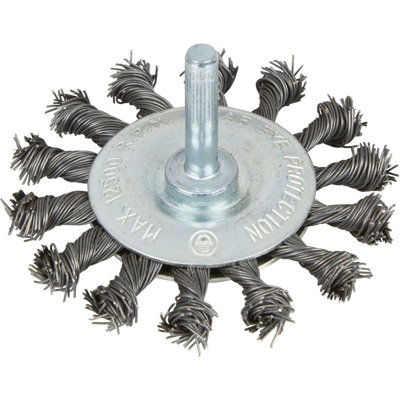 BlueSpot Tools 19223 Flat Twist Knot Wire Wheel 75mm B/S19223 - 3