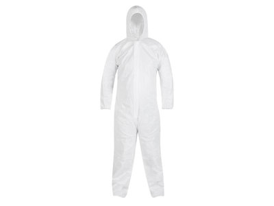 White Disposable coverall Large | DIY at B&Q