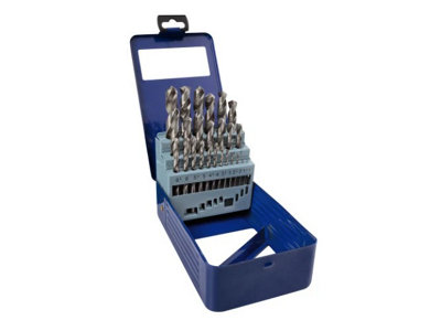 BlueSpot Tools 20350 HSS Drill Bit Set, 25 Piece B/S20350