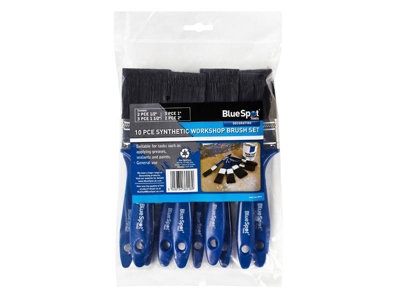 BlueSpot Tools 36018 Synthetic Workshop Paint Brush Set 10 Piece B/S36018