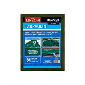 BlueSpot Tools 45926 Green Tarpaulin 3.6 x 2.4m B/S45926