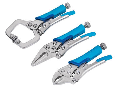 BlueSpot Tools 6528 Mini Locking Pliers Set, 3 Piece B/S6528