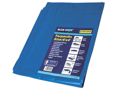 BlueSpot Tools Blue Tarpaulin 1.8 x 1.2m (6 x 4ft)