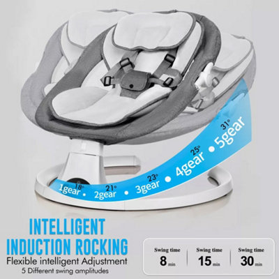 Bluetooth Electric Baby Swing Infant Music Cradle Bouncer Chair Rocker ...