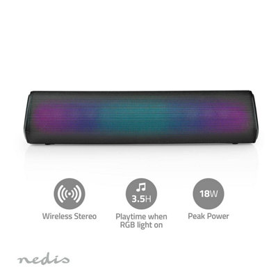Bluetooth Wireless Speaker RGB Light LED Speaker Bar Desktop Bedside Cool