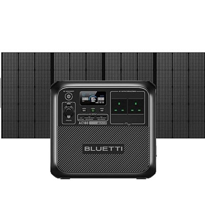 BLUETTI AC180 Portable Power station 1152Wh 1800W +1PCS 350W Solar Panel for Home& Outdoor Power