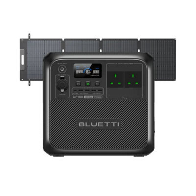 BLUETTI AC180 Portable Power station 1152Wh 1800W +200W Solar Panel for Home& Outdoor Power