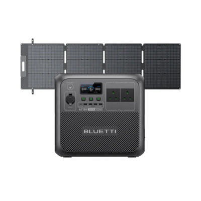 BLUETTI AC180 Portable Power station 1152Wh/1800Wh +1PCS 200W Solar Panel for Home& Outdoor Power Emergency Battery