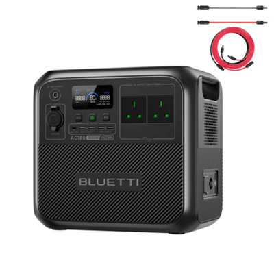 BLUETTI AC180 Portable Power station 1152Wh&UP TO 2700W power output with 5 years warranty & MC4-10M-Extension