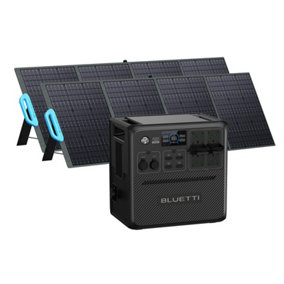 BLUETTI AC240+2PV200 Powerstation, 1536Wh/2400Wh Solar Generator, IP65 Waterproof Battery, Emergency Battery for RV, Camping