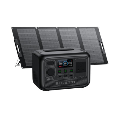 BLUETTI AC2A Portable Power station 204.8Wh 300W +1PCS 120W Solar Panel for Home& Outdoor Power