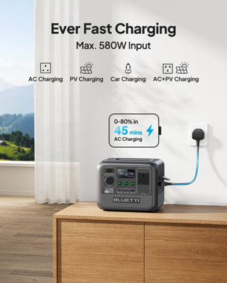BLUETTI AC50B PORTABLE POWER STATION 448WH & 700W POWER OUTPUT
