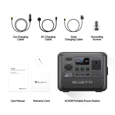 BLUETTI AC50B PORTABLE POWER STATION 448WH & 700W POWER OUTPUT