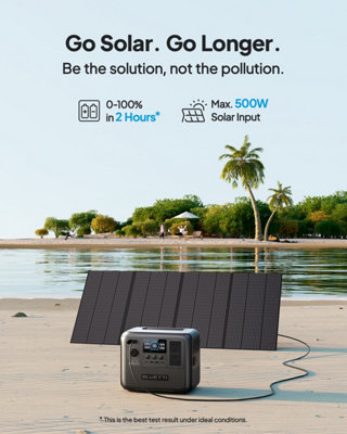 BLUETTI AC70 Portable Power Station 1000W 768Wh LiFePO4 Battery Solar Generator for Road Trip Camping Off-grid Power Outage - 5