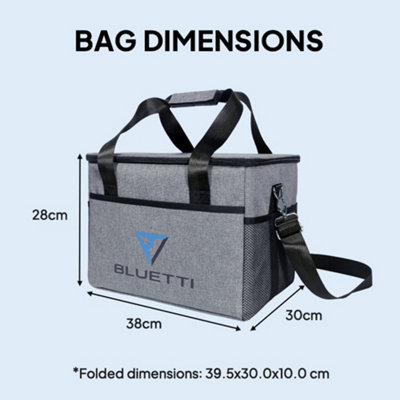BLUETTI Carrying Case Bag for EB3A EB70 EB55 AC50S Portable Power Station Grey