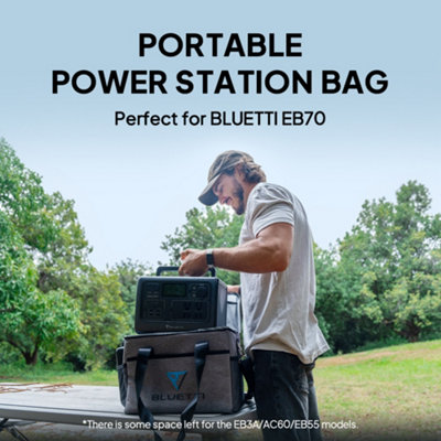BLUETTI Carrying Case Bag for EB3A EB70 EB55 AC50S Portable Power Station Grey - 6