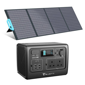 BLUETTI EB55 700W solar generator with 200W PV200 solar panel,LiFePO4 Battery