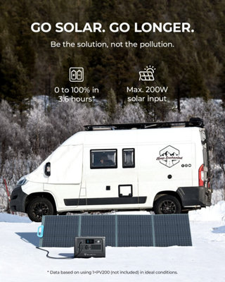 BLUETTI EB55 700W solar generator with 200W PV200 solar panel - 5