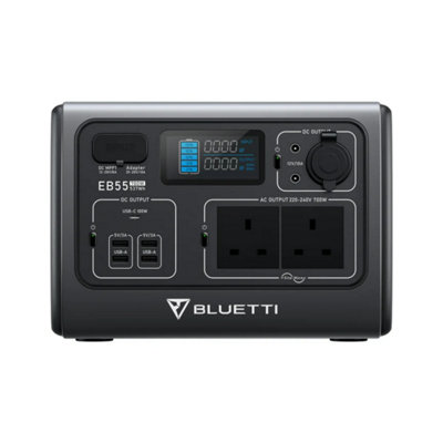 BLUETTI EB55 portable power station with  537Wh capacity & up to700W power output LiFePO4 Battery