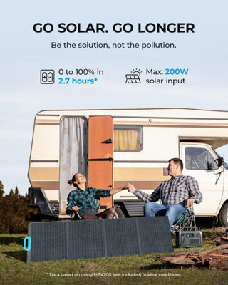 BLUETTI EB55 portable power station with  537Wh capacity & up to700W power output LiFePO4 Battery - 5