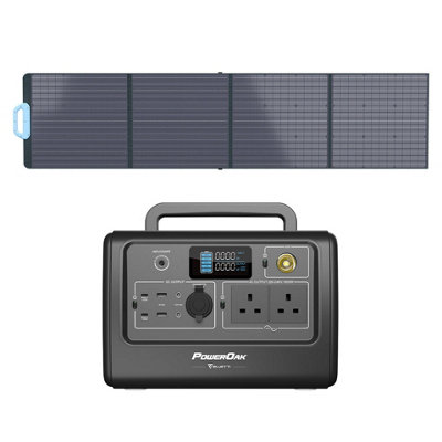 BLUETTI EB70 1000W solar generator with 200W PV200 solar panel