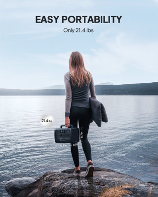 BLUETTI EB70 Gray solar generator 1000W 716Wh LiFePO4 Battery Buy EB70 and get a free grey backpack - 6