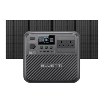 BLUETTI Elite 200 V2 Portable Power Station with 350W Solar Panel 2073.6Wh Capacity 2600W power output With 5 year warranty