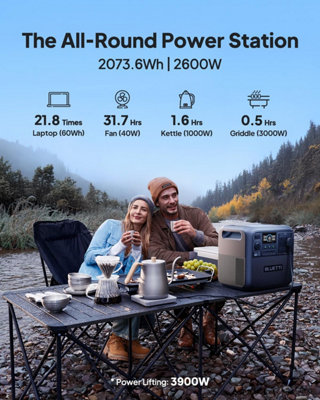BLUETTI Elite 200 V2 Portable Power Station with 350W Solar Panel 2073.6Wh Capacity 2600W power output With 5 year warranty