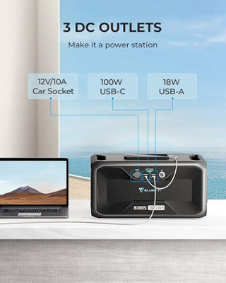 BLUETTI Expansion Battery B300S 3072Wh LiFePO4 Battery Pack for Power  Station AC500 Self-heat Function Extra