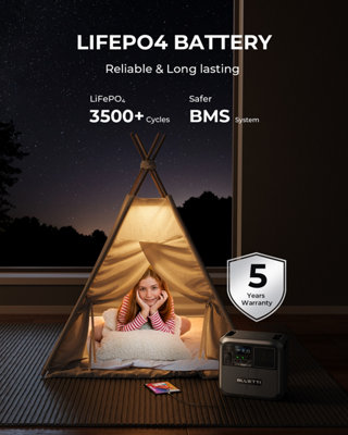BLUETTI Portable Power Station AC180 1152Wh LiFePO4 Battery Backup 1800W Off-grid Solar Generator for Camping - 5