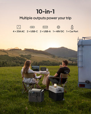 BLUETTI Portable Power Station AC200L 2400W 2048Wh with 200w Solar Panel - 3