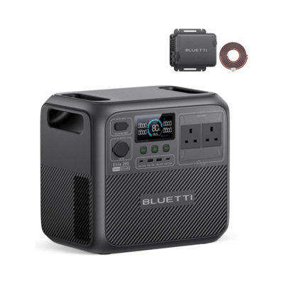 BLUETTI Portable Power Station AC200L 2400W 2048Wh with 3 200W Solar Panel