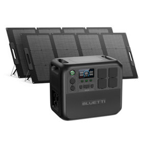 BLUETTI Portable Power Station AC200L with 2 120W Solar Panel Included, 2048Wh/2400W