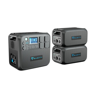 BLUETTI Portable Power Station AC200MAX and 2xB230 Expansion Battery 6144Wh Expandable Power Station LiFePO4 Battery Pack