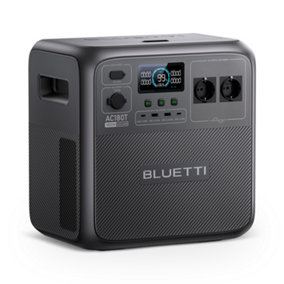 BLUETTI Portable Powerstation AC180T, 1432Wh LiFePO4 Battery Backup with 4 1800W (3600W Surge) AC Outputs, 0-80% in 45 Min., Hot S