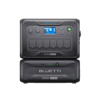 BLUETTI Power Station AC300 & B300K Expansion Battery, 2764.8Wh Power Capacity & 3000W AC Outlets with 4 year warranty