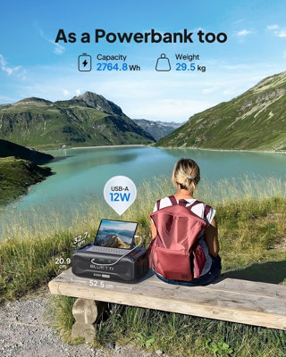 BLUETTI Power Station AC500 & B300K Expansion Battery 2764.8Wh LiFePO4 Battery Backup 5000W Solar Generator witn cable P090D-P150D - 8
